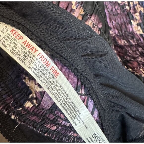 Free People MEDIUM Bodysuit Worth The Wait Balloon Long Sleeves Smocked Lace - Picture 7 of 14